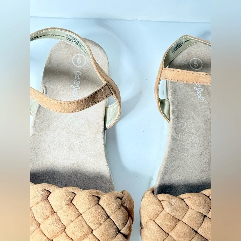 Cat & Jack Braided Camel Sandals